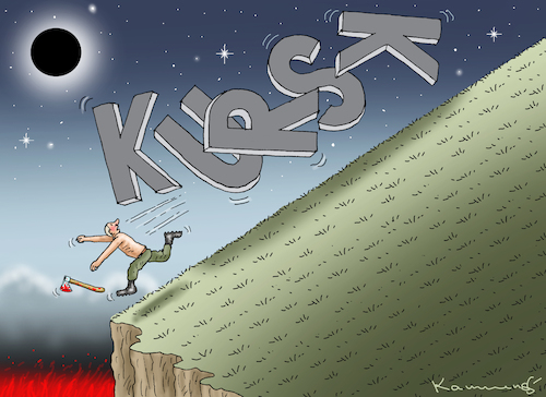 Cartoon: PUTIN IN KURSK (medium) by marian kamensky tagged putin,in,kursk,ukraine,putin,in,kursk,ukraine