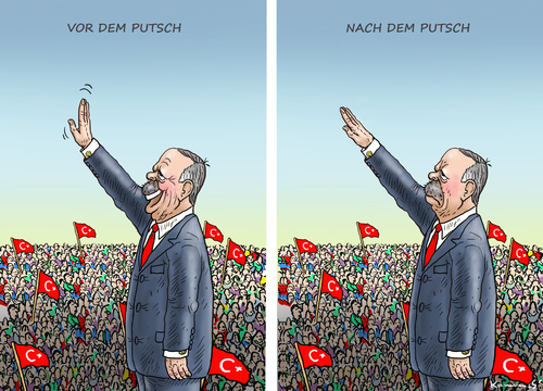 Cartoon: PUTSCHPFUSCH (medium) by marian kamensky tagged putsch,in,der,türkei,gescheitert,putsch,in,der,türkei,gescheitert