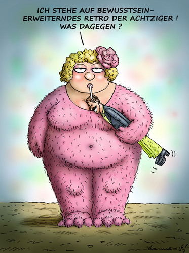 Cartoon: Retro Cindy (medium) by marian kamensky tagged condy,von,marzahn,retro,look,condy,von,marzahn,retro,look