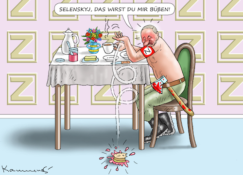 Cartoon: SELENSKYJ IST IMMER SCHULDIG (medium) by marian kamensky tagged terror,in,moskau,is,selenskyj,terror,in,moskau,is,selenskyj
