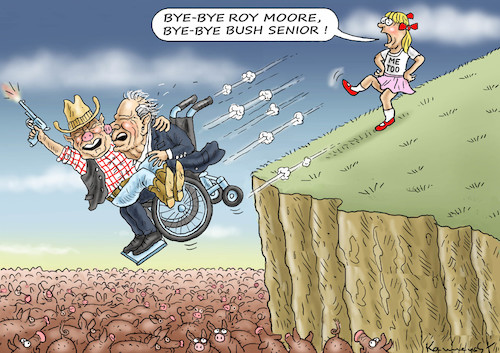 Cartoon: SEX ROY MOORE AND SEX BUSH SENIO (medium) by marian kamensky tagged roy,moore,and,bush,senior,mee,too,sex,roy,moore,and,bush,senior,mee,too