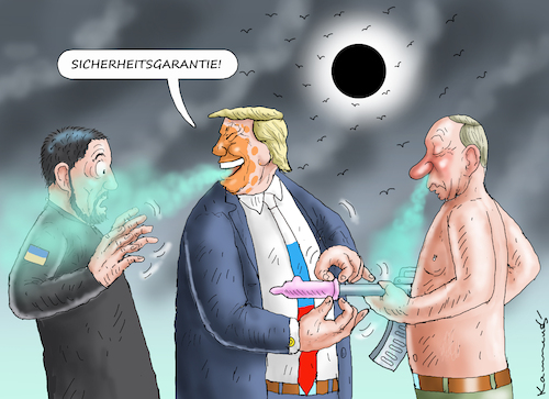 Cartoon: SICHERHEITSGARANTIE (medium) by marian kamensky tagged einzige,sicherheitsgarantie,2026,einzige,sicherheitsgarantie,2026