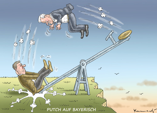 Cartoon: SÖDER PUSCHT GEGEN SEEHOFER (medium) by marian kamensky tagged söder,puscht,gegen,seehofer,csu,bayern,söder,puscht,gegen,seehofer,csu,bayern