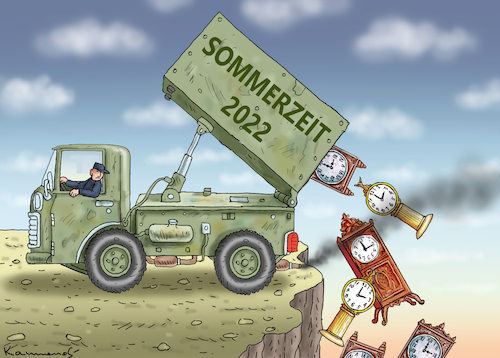 Cartoon: SOMMERZEIT 2022 (medium) by marian kamensky tagged sommerzeit,2022,sommerzeit,2022