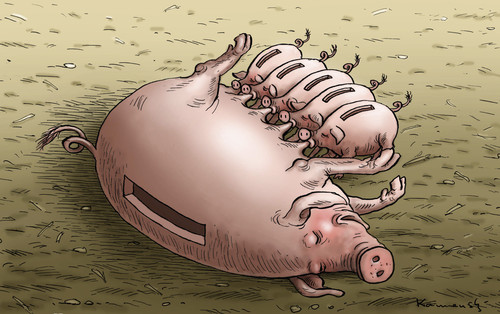 Cartoon: Sparschweinezucht (medium) by marian kamensky tagged krise,finanzkrise,haushalt,eu,sparmassnahmen,sparschwein,sparschwein,sparmassnahmen,eu,haushalt,finanzkrise,krise