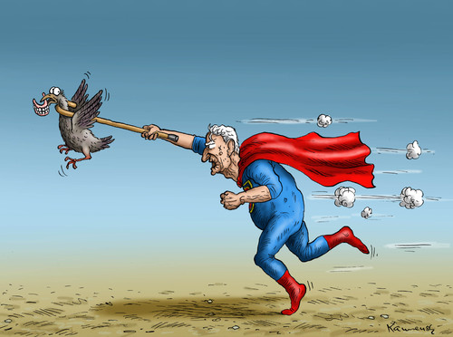 Cartoon: Superman wird 75 (medium) by marian kamensky tagged superman,comic,held,superman,comic,held