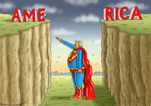Cartoon: SUPERTRUMP (medium) by marian kamensky tagged big,beautiful,bill,big,beautiful,bill