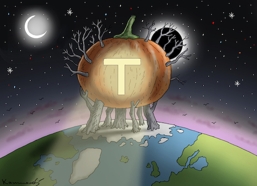 Cartoon: THE GIGA MONSTER HALLOWEEN (medium) by marian kamensky tagged the,giga,monster,halloween,the,giga,monster,halloween