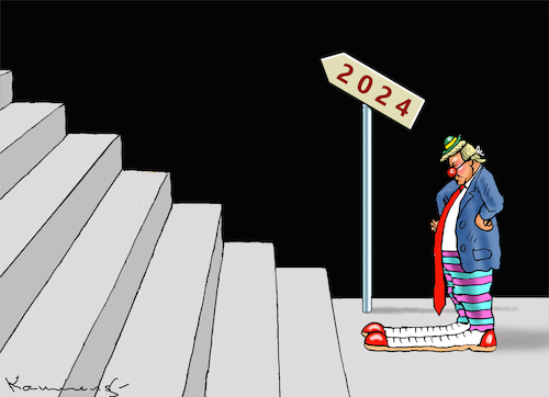 Cartoon: TRUMP (medium) by marian kamensky tagged trumps,präsidentschaft,2024,trumps,präsidentschaft,2024