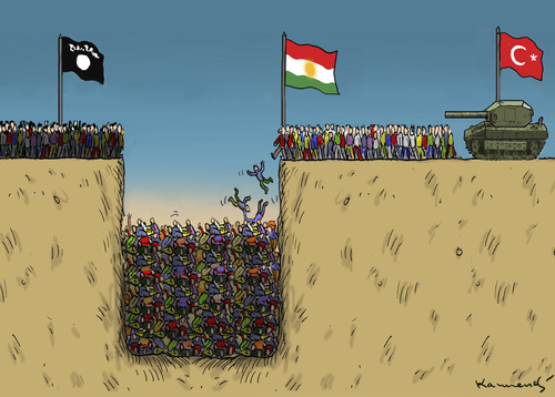Cartoon: TÜRKEI GEGEN IS (medium) by marian kamensky tagged türkei,gegen,is,kurden,syrien,terror,türkei,gegen,is,kurden,syrien,terror