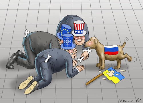 Cartoon: UKRAINE SUMMIT IN GENF (medium) by marian kamensky tagged ukraine,summit,in,genf,ukraine,summit,in,genf