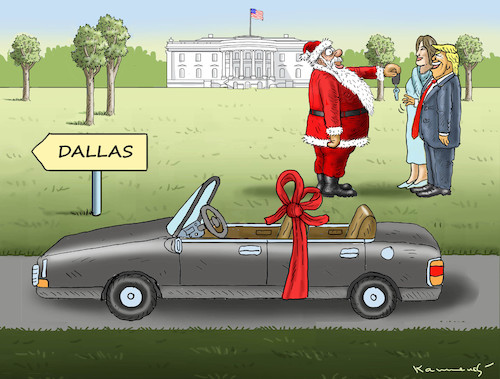 Cartoon: WEIHNACHTSGESCHENK FÜR TRUMP (medium) by marian kamensky tagged obama,trump,präsidentenwahlen,usa,baba,vanga,republikaner,inauguration,demokraten,us,steuer,reform,weihnachten,wikileaks,faschismus,obama,trump,präsidentenwahlen,usa,baba,vanga,republikaner,inauguration,demokraten,us,steuer,reform,weihnachten,wikileaks,faschismus