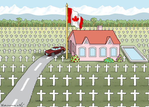 Cartoon: WELCOME TO CANADA! (medium) by marian kamensky tagged welcome,to,canada,welcome,to,canada