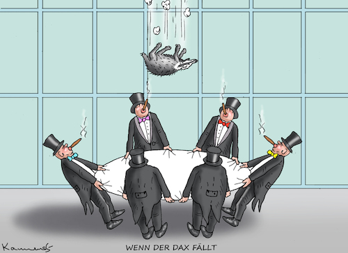 Cartoon: WENN DER DAX FÄLLT (medium) by marian kamensky tagged wenn,der,dax,fällt,wenn,der,dax,fällt