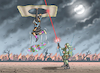 Cartoon: 13. JAHRHUNDERT VERSUS 21. JAHRH (small) by marian kamensky tagged jungfrauengeile,hisbollah,pager,mossad,hamas,nahost,libanon