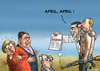 Cartoon: APRIL APRIL (small) by marian kamensky tagged alexis,tsipras,griechenland,rettungsschirm,eu,griechowestern