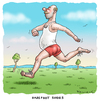 Cartoon: Barefoot shoes (small) by marian kamensky tagged barefoot,shoes,sport,trend,aus,amerika