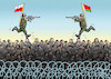 Cartoon: BELARUS VERSUS POLEN (small) by marian kamensky tagged hilfsbereiter,lukaschenko,belarus,flüchtlinge