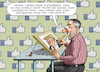 Cartoon: DANKE MARK ZUCKENBERG ! (small) by marian kamensky tagged zuckerberg,trump,digitale,affäre,populismus,betrug,cambridge,analytica