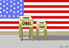 Cartoon: DAS KLEINERE ÜBEL (small) by marian kamensky tagged obama,trump,präsidentenwahlen,usa,baba,vanga,republikaner,demokraten,wikileaks,faschismus