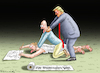 Cartoon: DEMOCRACY DIES IN DARKNESS (small) by marian kamensky tagged trump,und,der,hurrikan,milton,us,wahlen,jeff,bezos,dreht,durch,the,washington,post,musk,tesla,project,2025