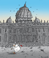 Cartoon: Die Flucht des Papstes (small) by marian kamensky tagged papstrücktritt,benedikt,vatikan,katholische,kirche