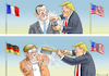 Cartoon: DIPLOMAT TRUMP (small) by marian kamensky tagged merkel macron reformen eu frankreich trump iran atomdeal rohani