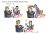 Cartoon: DONALD TRUM BEI JIMMY FALLON (small) by marian kamensky tagged obama,trump,präsidentenwahlen,usa,baba,vanga,republikaner,jimmy,fallon,demokraten,faschismus