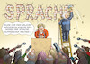 Cartoon: EROSIONEN DER SPRACHE (small) by marian kamensky tagged merkel,seehofer,unionskrise,csu,cdu,flüchtlinge