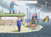 Cartoon: FASCHISTISCHE DIKTATUR (small) by marian kamensky tagged faschist,höcke,droht,dem,verfassungsschutz,afd