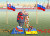 Cartoon: FICO IN MOSKAU (small) by marian kamensky tagged 80,jahre,kriegsende,in,moskau,fico,putin
