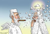Cartoon: FIDEL CASTRO IM HIMMEL (small) by marian kamensky tagged fidel,castro,im,himmel,kuba