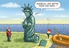 Cartoon: Flüchtlinsfreihet (small) by marian kamensky tagged obama,trump,präsidentenwahlen,usa,baba,vanga,republikaner,demokraten,wikileaks,faschismus
