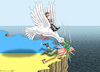 Cartoon: FRIEDENSZWANG (small) by marian kamensky tagged selenskyj,trifft,putin,kursk,friedenszwang,uno