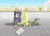 Cartoon: GREEN LIVES MATTER (small) by marian kamensky tagged scholz,habeck,kanada,wasserstoffabkommen,gasumlage,akw,uniper