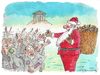 Cartoon: Griechische Weihnachten (small) by marian kamensky tagged santa claus greece financial crisis christmas euro