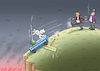 Cartoon: INDUSTRIERETTER TRUMP (small) by marian kamensky tagged coronavirus,epidemie,gesundheit,panik,stillegung,trump,pandemie