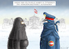 Cartoon: KÄLTEWELLE IN ÖSTERREICH (small) by marian kamensky tagged kältewelle,österreich,vermummungsverbot