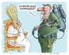 Cartoon: Kammerjäger des Papstes (small) by marian kamensky tagged papst kammerdiener kammerjäger katholische kirche korruption spionege des vatikans