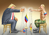 Cartoon: KAMPF UM VENEZUELA (small) by marian kamensky tagged venezuela,maduro,trump,putin,revolution,oil,industry,socialism,kim,jong,un,vietnam