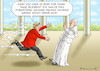 Cartoon: MERKEL IN ROM (small) by marian kamensky tagged tv,triell,laschet,baerbock,scholz,merkel,laschets,zukunftsteam