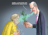 Cartoon: MERZHERZSCHERZ (small) by marian kamensky tagged merz,gratuliert,merkel,zum,siebzigsten,geburtstag