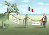 Cartoon: MUTIGER MACRON (small) by marian kamensky tagged zuckerberg,facebook,social,media,mobbing,rassismus,g20,digitalsteuer