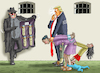 Cartoon: NACHDENKLICHER TRUMP (small) by marian kamensky tagged musk,trump,zuckerberg,bezos,felon,and,elon,in,panama,zölle,diktator,selenskyj,putin,ukraine,usa,china,alcatraz,florida,handelskrieg