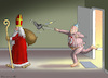 Cartoon: SCHWURBLERSCHOCK WEGEN NIKOLAUS (small) by marian kamensky tagged curevac testzentren corona impfung pandemie booster omikron impfpflicht