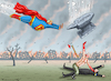Cartoon: SUPERINTELLIGENTER SUPERMAN (small) by marian kamensky tagged superintelligenter,superman,trump