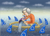 Cartoon: THERESA MAY UND DIE EU HAIE (small) by marian kamensky tagged brexit,theresa,may,england,eu,schottland,weicher,wahlen,boris,johnson