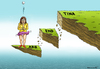 Cartoon: Tina in Argentina (small) by marian kamensky tagged argentiniens,pleite,cristina,kirchner,hedge,fonds,finanzkrise