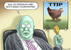 Cartoon: TTIP (small) by marian kamensky tagged ttip,chlorhuhn,freihandelsabkommen,usa,eu