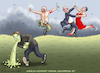 Cartoon: WARUM KÜHNERT KRANK GEWORDEN IST (small) by marian kamensky tagged olafs,brandenburg,problem,afd,putin,propaganda,sachsen,thüringen,bsw,merz,scholz,kühnert,rücktritt